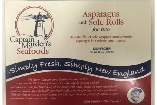 Frozen Asparagus and Sole Rolls For Two