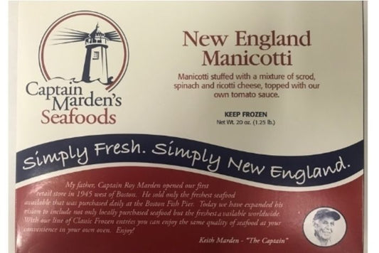 Frozen New England Manicotti