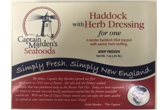 Frozen Haddock W/ Herb Dressing For One