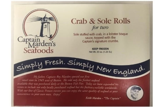 Frozen Crab and Sole Rolls For Two